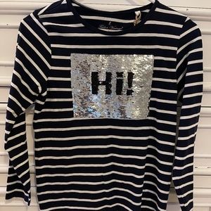 New Tailor Vintage Sequined Long Sleeve Shirt - Girls Size 12